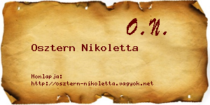 Osztern Nikoletta névjegykártya